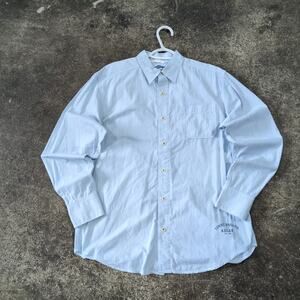 Tommy Bahama Shirt Mens S Blue Light Striped Button Up Long Sleeve Retro Casual